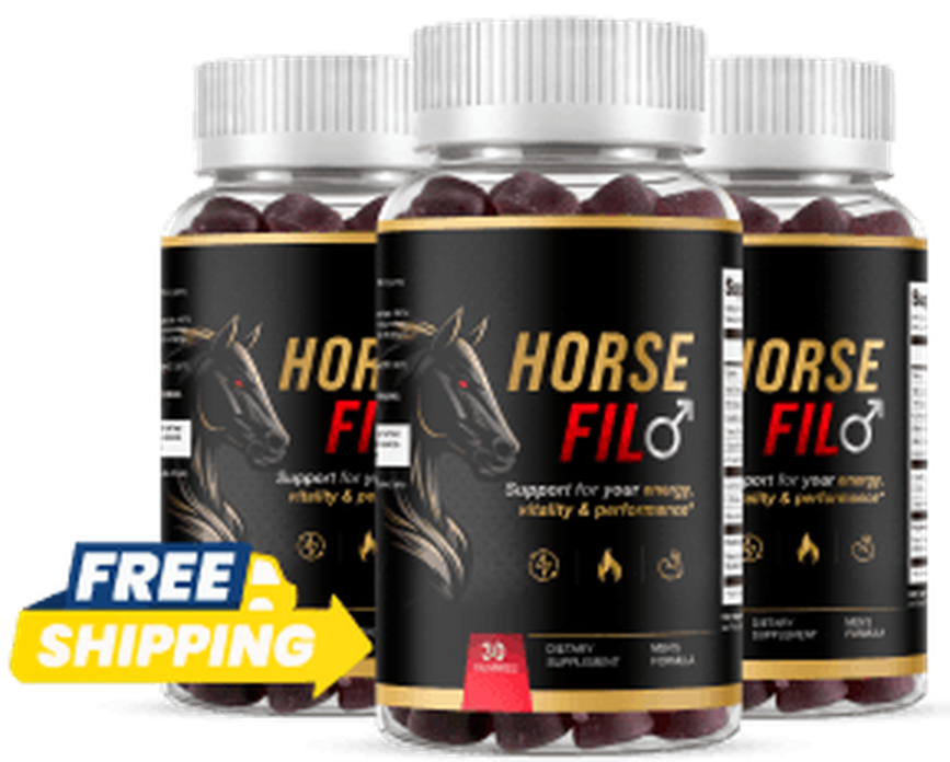 HorseFil daily energy and stamina gummy bottles